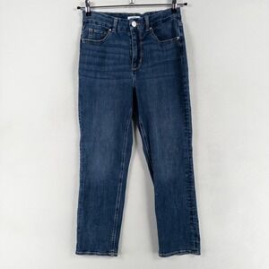 M Jeans Maurices Sz Medium Slim Straight Blue Cotton Blend Stretch Mid Rise